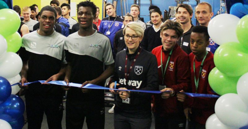 West Ham Ladies Coach Encourages Young Barking Dagenham College