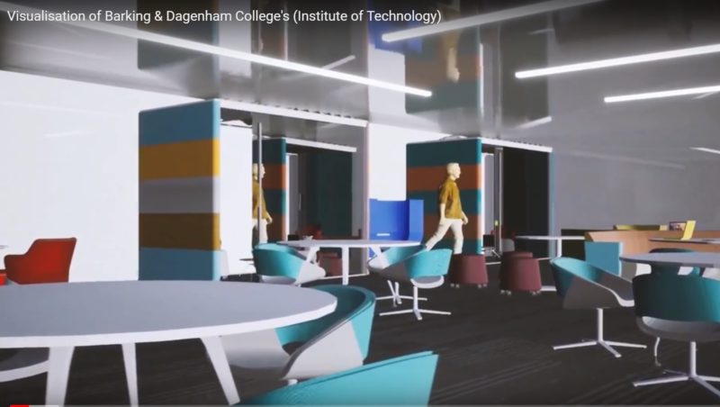 A screenshot of the Visualisation of Barking Dagenham Colleges Institute of Technology created by students